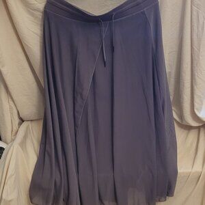 NWT High Waisted Drawstring Flowy Mesh Skirt, Attached Short w/pocket Size XL